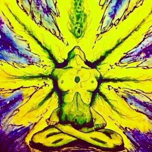 woman open heart blast lotus